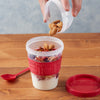 Crystalia Yogurt Cups with Lids, Set of 2